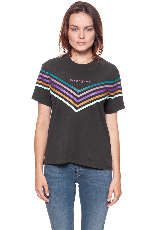 WRANGLER RAINBOW TEE FADED BLACK W7005GFV6 112130866