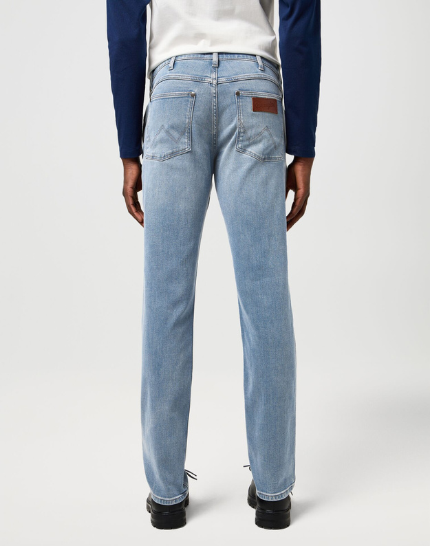 MESKIE SPODNIE WRANGLER GREENSBORO GREY LIGHT 112370850