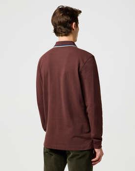 MESKA KOSZULKA POLO WRANGLER LS POLO SHIRT MAHOGANY 112371508