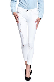 WRANGLER SKINNY CROP DAMAGED WHITE W28MYA86S