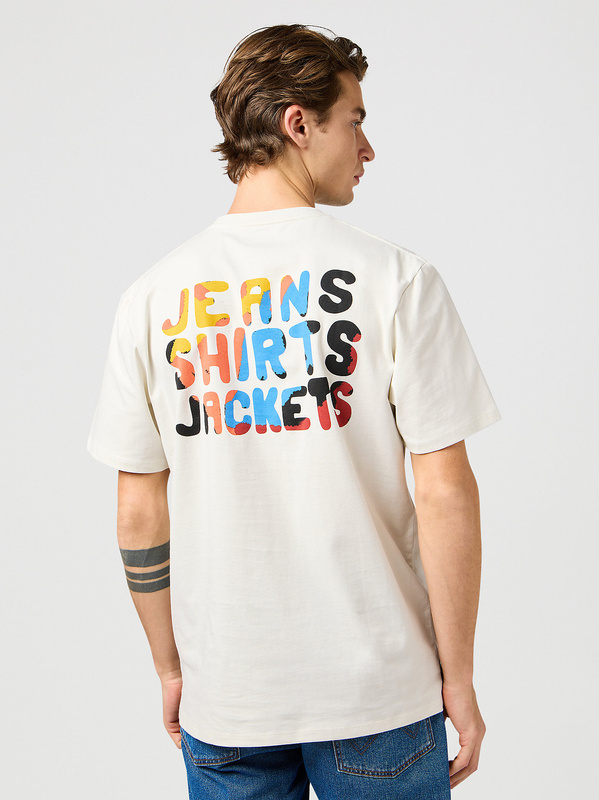 WRANGLER MĘSKA KOSZULKA WRANGLER BIG GRAPHIC TEE VINTAGE WHITE 112362809