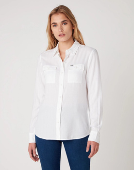 DAMSKA KOSZULA MATERIAŁOWA WRANGLER UTILITY SHIRT WHITE W5R55I989 112130313