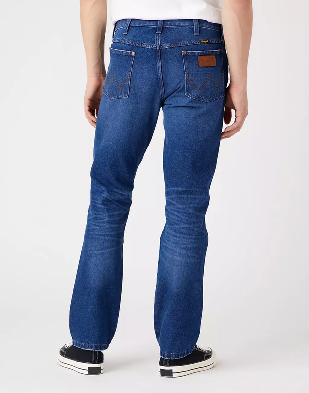 WRANGLER GREENSBORO MĘSKIE SPODNIE JEANSOWE BRUSHED MID BLUE W15QAL15O 112324523