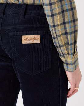 WRANGLER TEXAS MĘSKIE SPODNIE SZTRUKSOWE SZTRUKSY NAVY W121A2114 112320064