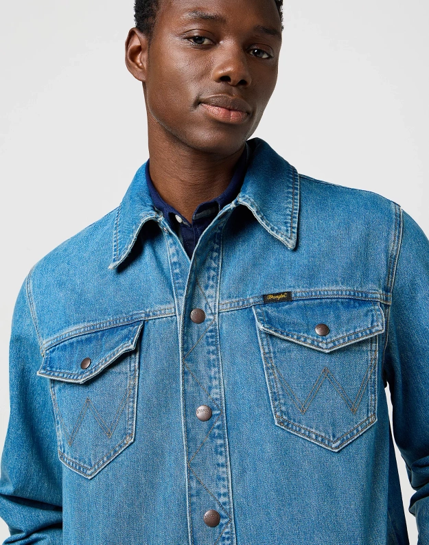 MESKA KURTKA JEANSOWA  WRANGLER  WRANGE JACKET IRON FORGE 112371445