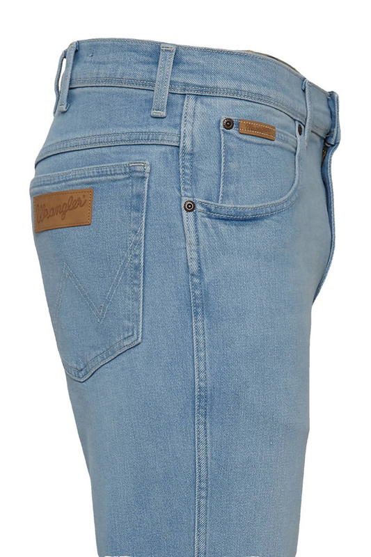 WRANGLER TEXAS SLIM MĘSKIE SPODNIE JEANSOWE CLEAR BLUE W12SZH280 112126539