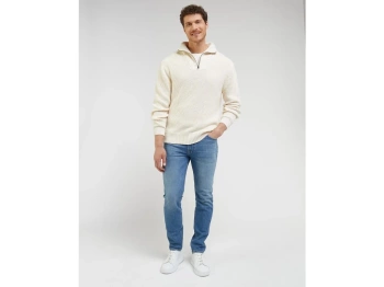 MĘSKI SWETER LEE HALF ZIP KNIT ECRU 112341695 L83Y016990