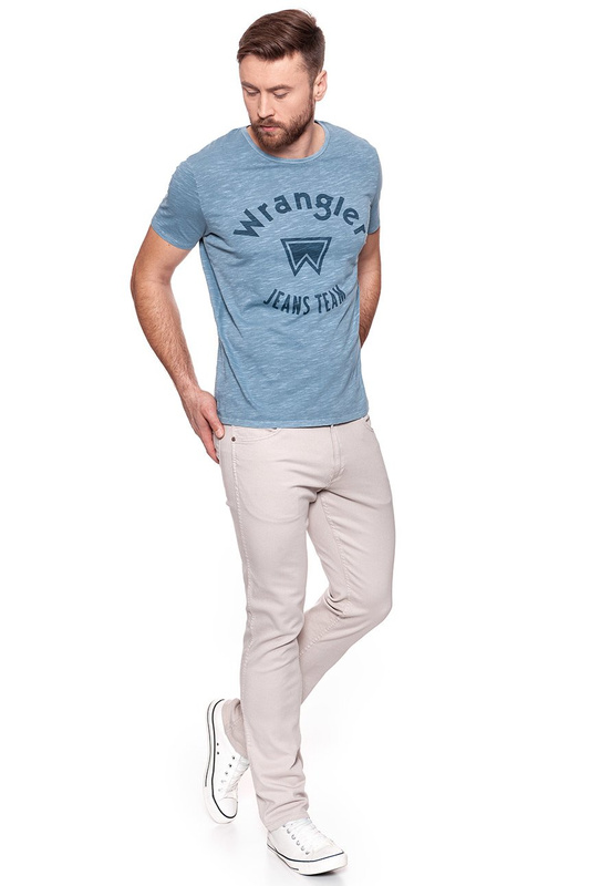 KOSZULKA WRANGLER OVERDYE TEE FLINTSTONE BLUE W7B36EB8O 112131458