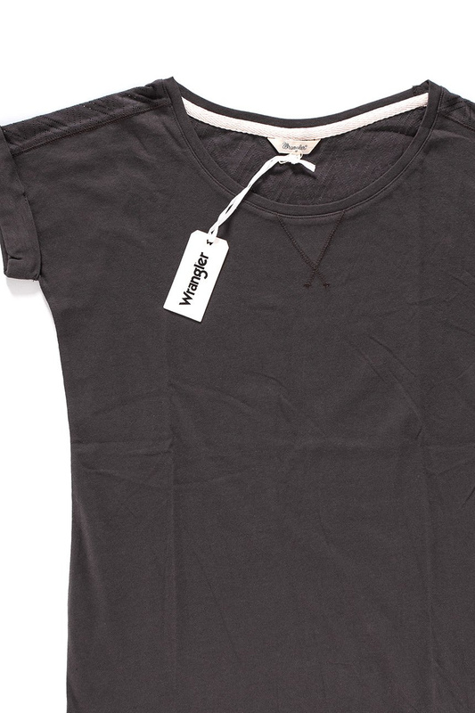 WRANGLER T SHIRT DAMSKI COMBO T BLACK COFFEE W7285DREI