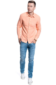 KOSZULA MĘSKA WRANGLER LS 1 PKT SHIRT MELON ORANGE W5A9LOA04 112130086