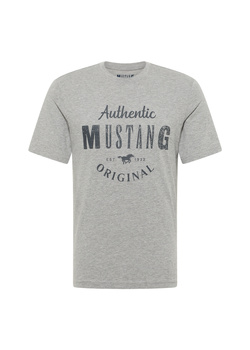 Męski T-Shirt Mustang Style Alex C Print Mid Grey Mélange 1012988 4140
