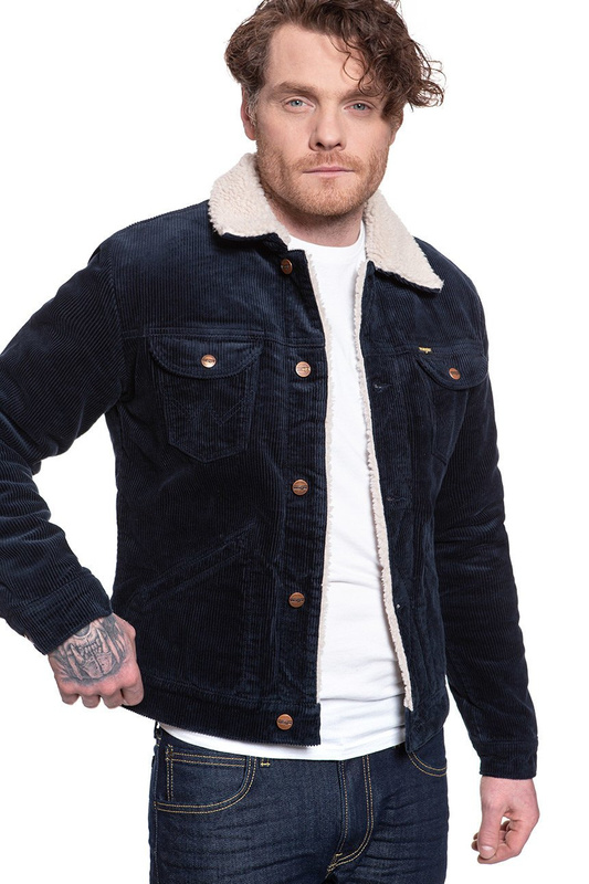 KURTKA ZIMOWA WRANGLER 124MJ SHERPA NAVY W4MSUP114 112129153