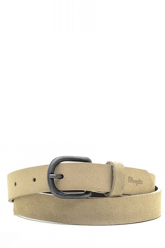 WRANGLER SUEDE BELT DAMSKI PASEK KLASYCZNY WHITECAP BEIGE W0A78USS1