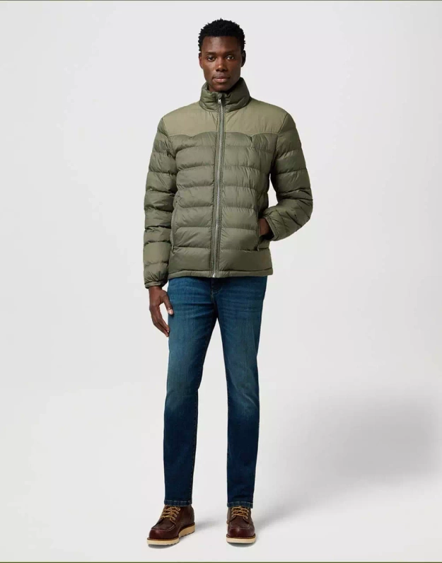 MESKA KURTKA WRANGLER PACKABLE PUFFER DUSTY OLIVE 112371449