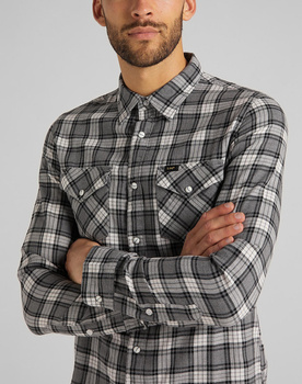 LEE CLEAN WESTERN SHIRT MĘSKA KOSZULA GREY MELE L644RH37 112115616