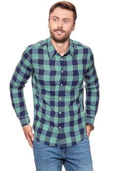 KOSZULA WRANGLER LS 1 PKT SHIRT AMAZON GREEN W5953ORUX 112129787