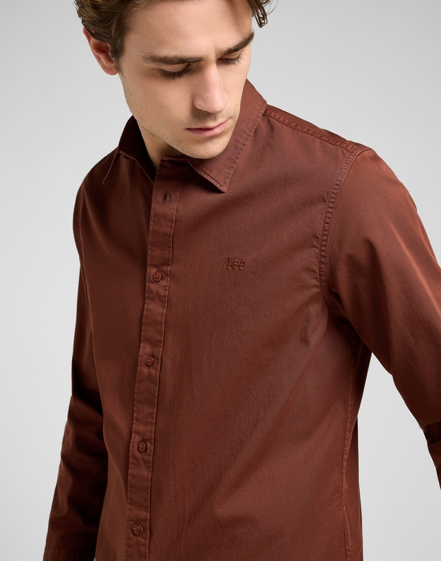 MESKA KOSZULA LEE PATCH SHIRT LUXE BROWN 112370549