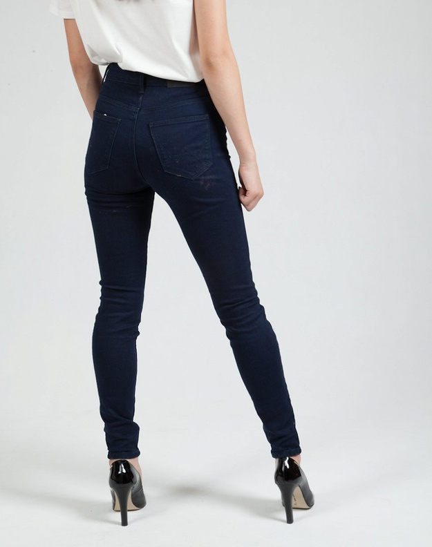 WRANGLER HIGH RISE SKINNY DAMSKIE SPODNIE JEANSOWE BLUE MOON W27HLFP22 112319137