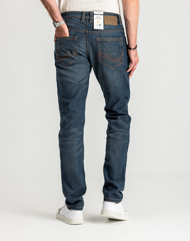 Męskie Spodnie Jeansowe Tom Tailor Marvin Mid Stone Wash Proste 1007858 10281
