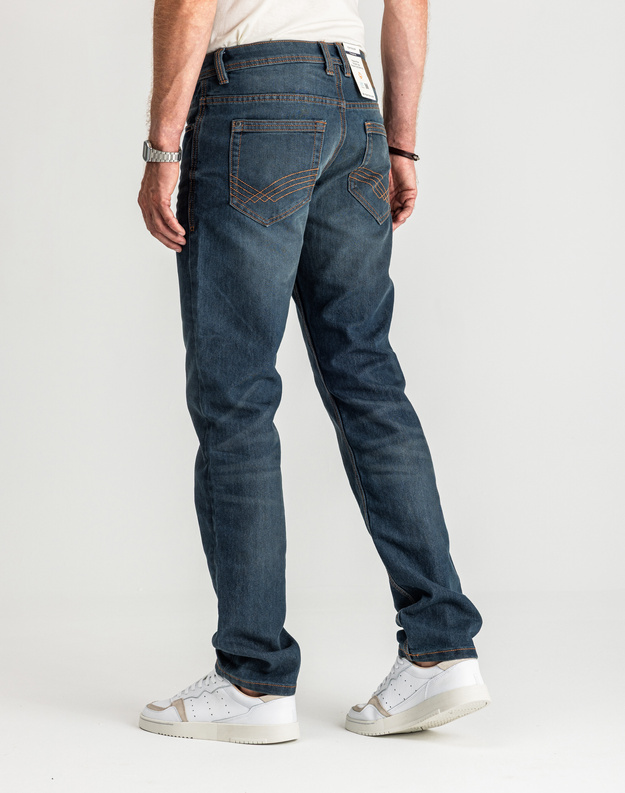 Męskie Spodnie Jeansowe Tom Tailor Marvin Mid Stone Wash Proste 1007858 10281