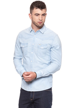 KOSZULA JEANSOWA MĘSKA WRANGLER LS WESTERN LIGHT STONE W5A231GZ6 112129994
