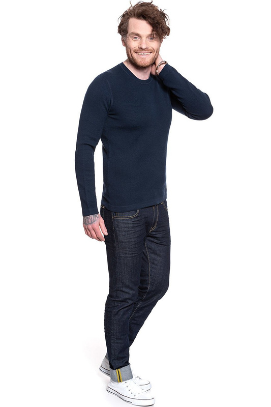 LEE CLASSIC CREW MĘSKI SWETER KLASYCZNY NAVY DROP L83AAHEE 112122293