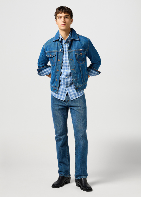 MESKA KURTKA JEANSOWA WRANGLER CLASSIC JACKET STONEWASH 112362737