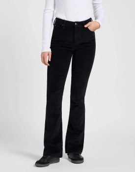 DAMSKIE SPODNIE MATERIAŁOWE LEE BREESE BOOT BLACK 112370934