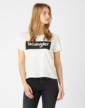 WRANGLER LOGO TEE DAMSKI T-SHIRT KOSZULKA OFF WHITE W7P3EVX02 112132039