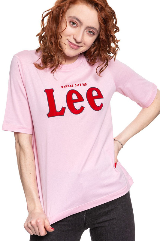 LEE T SHIRT DAMSKI TEE FROST PINK L43RAIMC 112109735