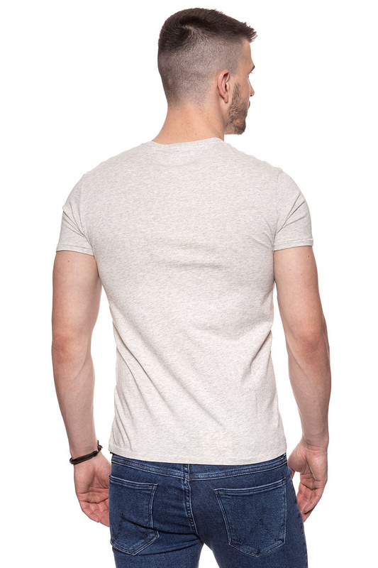 KOSZULKA WRANGLER MASCOTTE TEE LIGHT GREY MEL W7B35FK03 112131455