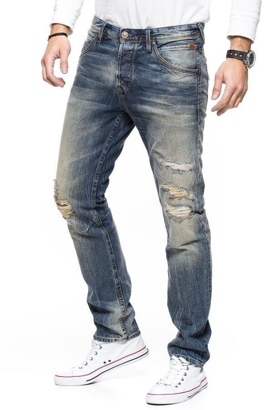 TOM TAILOR SPODNIE MĘSKIE AEDAN SLIM VINTAGE BLUE DENIM 6203519.00.12 COL. 1074
