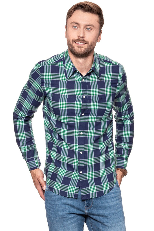 KOSZULA WRANGLER LS 1 PKT SHIRT AMAZON GREEN W5953ORUX 112129787