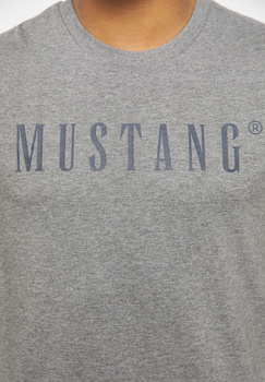 MUSTANG Style Alex C LOGO Tee MĘSKI T-SHIRT KOSZULKA Mid Grey Melange 1013221 4140