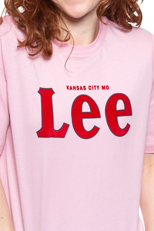 LEE T SHIRT DAMSKI TEE FROST PINK L43RAIMC 112109735