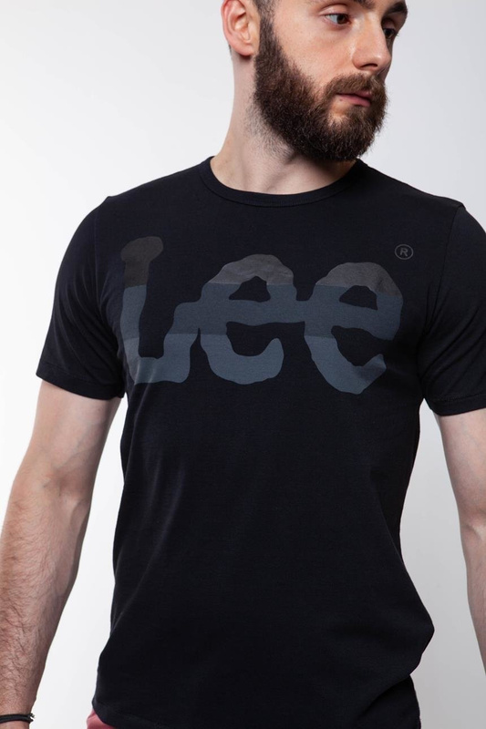LEE T SHIRT SEASONAL LOGO TEE BLACK L60PAI01 $