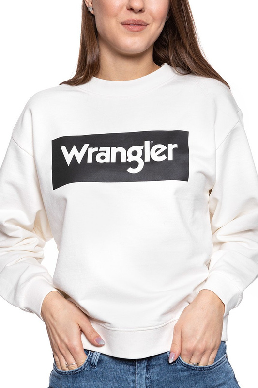 BLUZA WRANGLER 80´S RETRO SWEAT OFFWHITE W6N0HP737 112130775