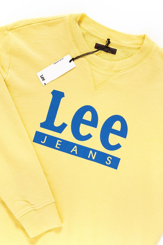 BLUZA MĘSKA LEE BASIC GRAPHIC CREW YELLOW SIGN L80TJBLN 112121527