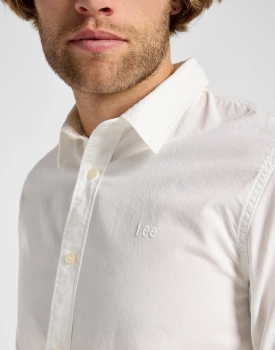 MESKA KOSZULA  LEE PATCH SHIRT BRIGHT WHITE 112333654