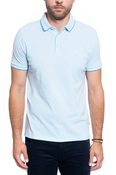 MĘSKIE POLO WRANGLER SS REFINED POLO CERULEAN BLUE W7D6KHXVT 112131764