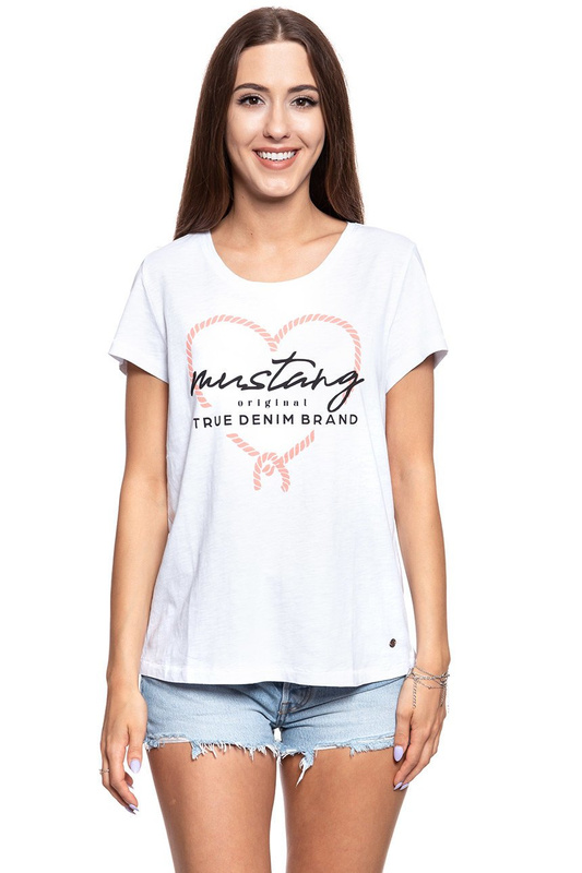 MUSTANG T SHIRT DAMSKI Alina C Print General White 1009835 2045