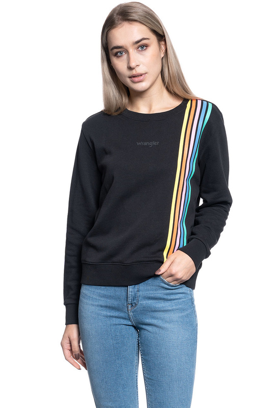 BLUZA DAMSKA WRANGLER REGULAR SWEAT FADED BLACK W6N2HAXV6 112130789
