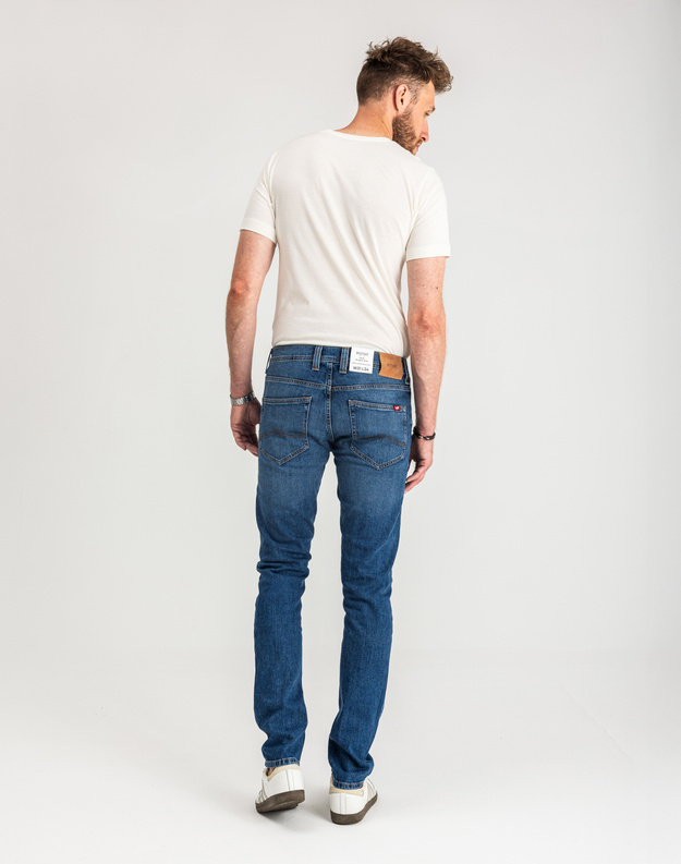 MUSTANG OREGON SLIM MĘSKIE SPODNIE JEANSOWE JEANSY DŻINSY DENIM BLUE 1015041 5000 702