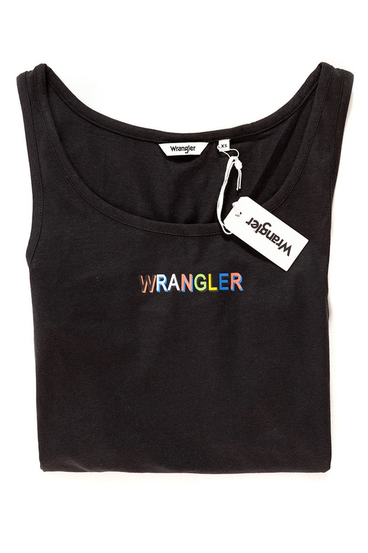 WRANGLER T SHIRT DAMSKI TANK BLACK W7387EV01 112131060