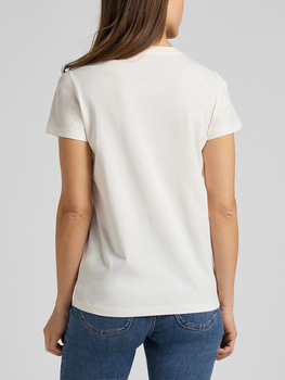 T-SHIRT DAMSKIE LEE PALM TREE V-NECK TEE OFF WHITE L40MEHMK 112108610
