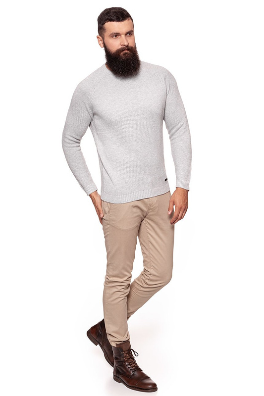 LEE STRUCTURED CREW KNIT GREY MELE L84EOC37