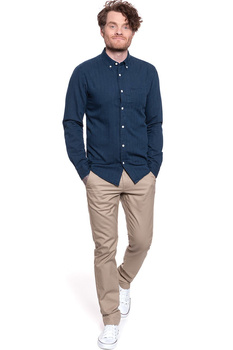KOSZULA MĘSKA WRANGLER LS 1PKT BDOWN SHIRT INDIGO BLU W5F3B589X 112130130