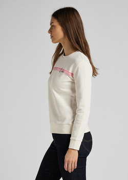 BLUZA DAMSKA LEE SEASONAL LOGO SWS OFF WHITE L53JEIMK 112112356