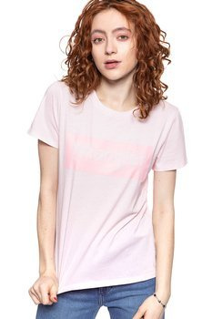 WRANGLER T SHIRT DAMSKI LOGO TEE CRADLE PINK W7P3EVXBJ 112132040