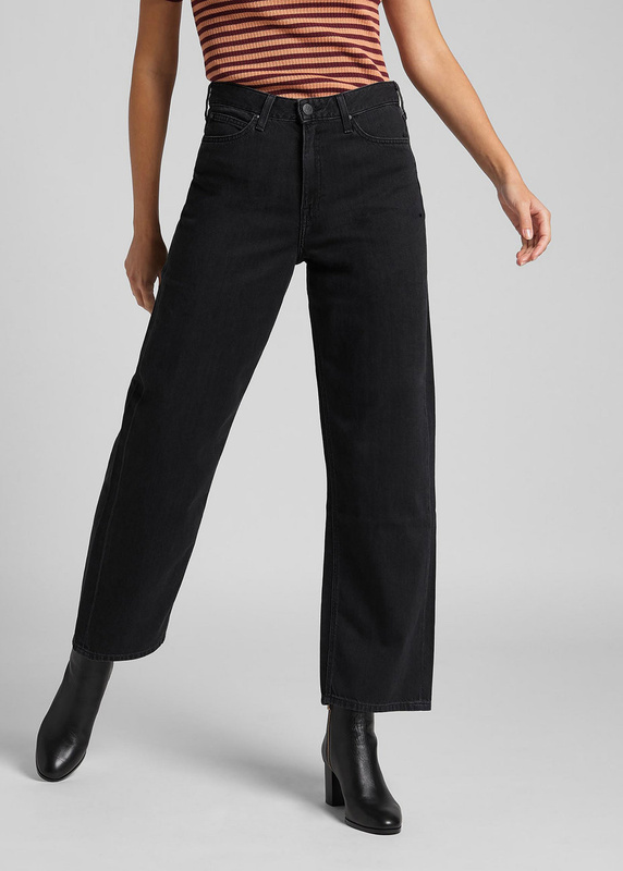 DAMSKIE SPODNIE JEANSOWE LEE WIDE LEG BLACK DUNS L30SNECY 112106657